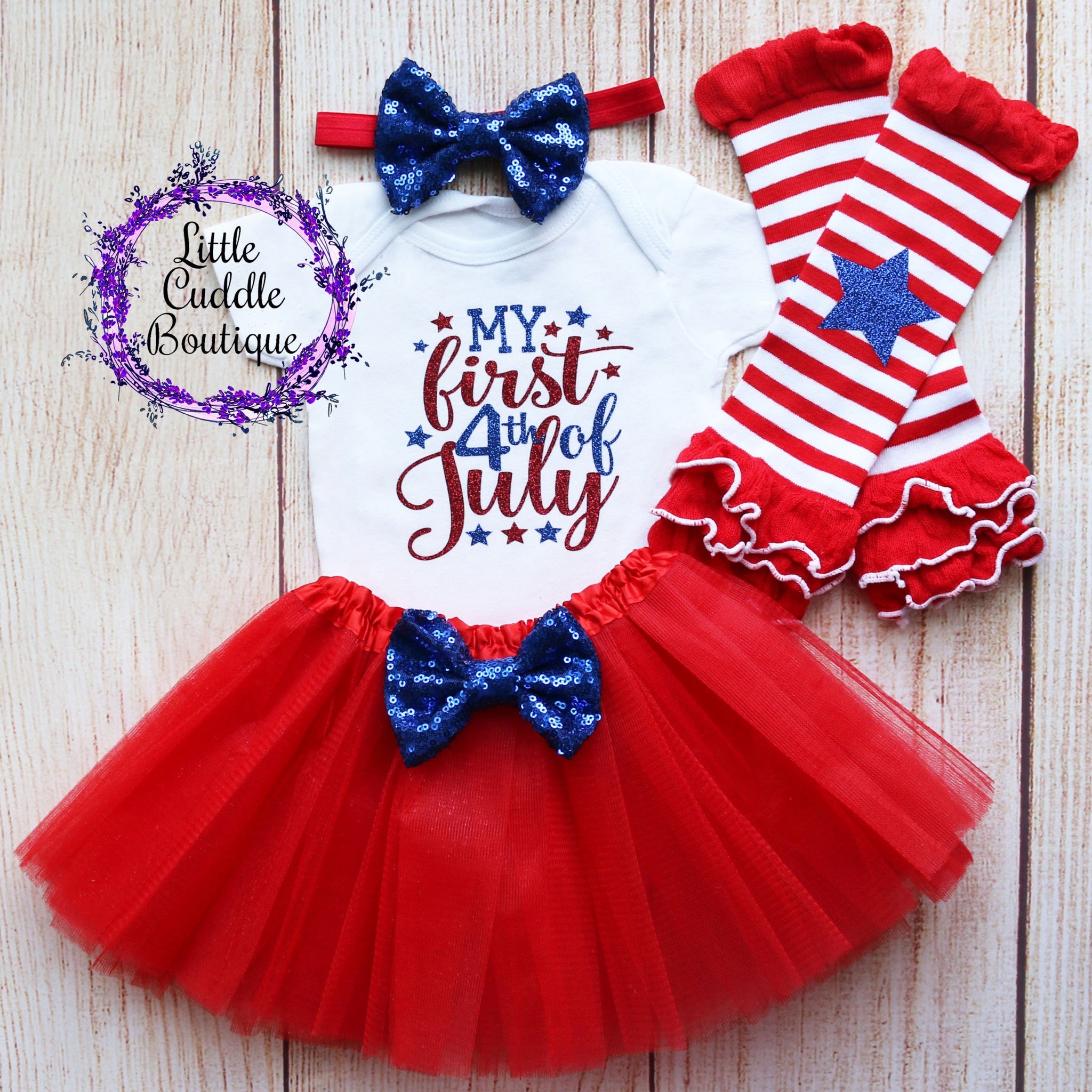 My First 4th of July Baby Tutu Outfit-Little Cuddle Boutique My First 4th of July Baby Tutu Outfit-Little Cuddle Boutique