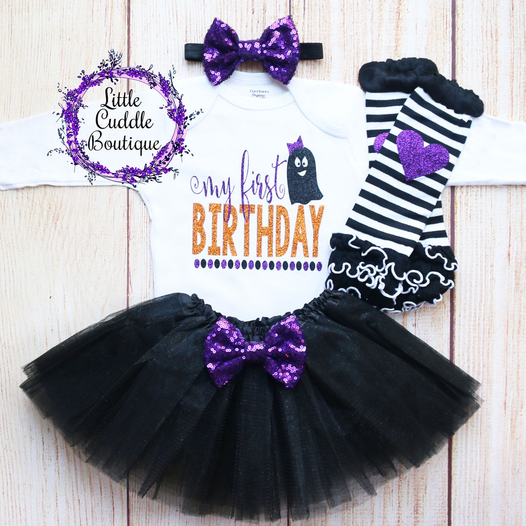 My First Halloween Birthday Tutu Outfit