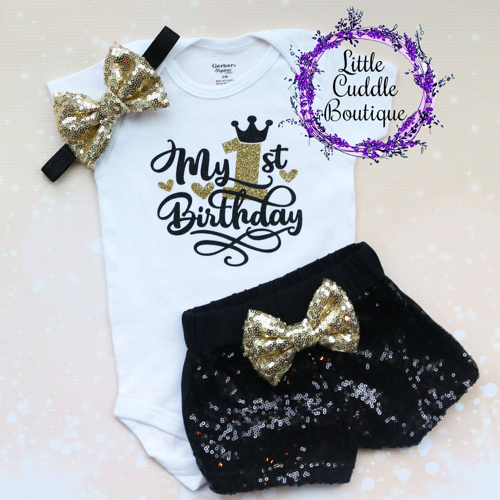 My 1st Birthday Baby Shorts Outfit