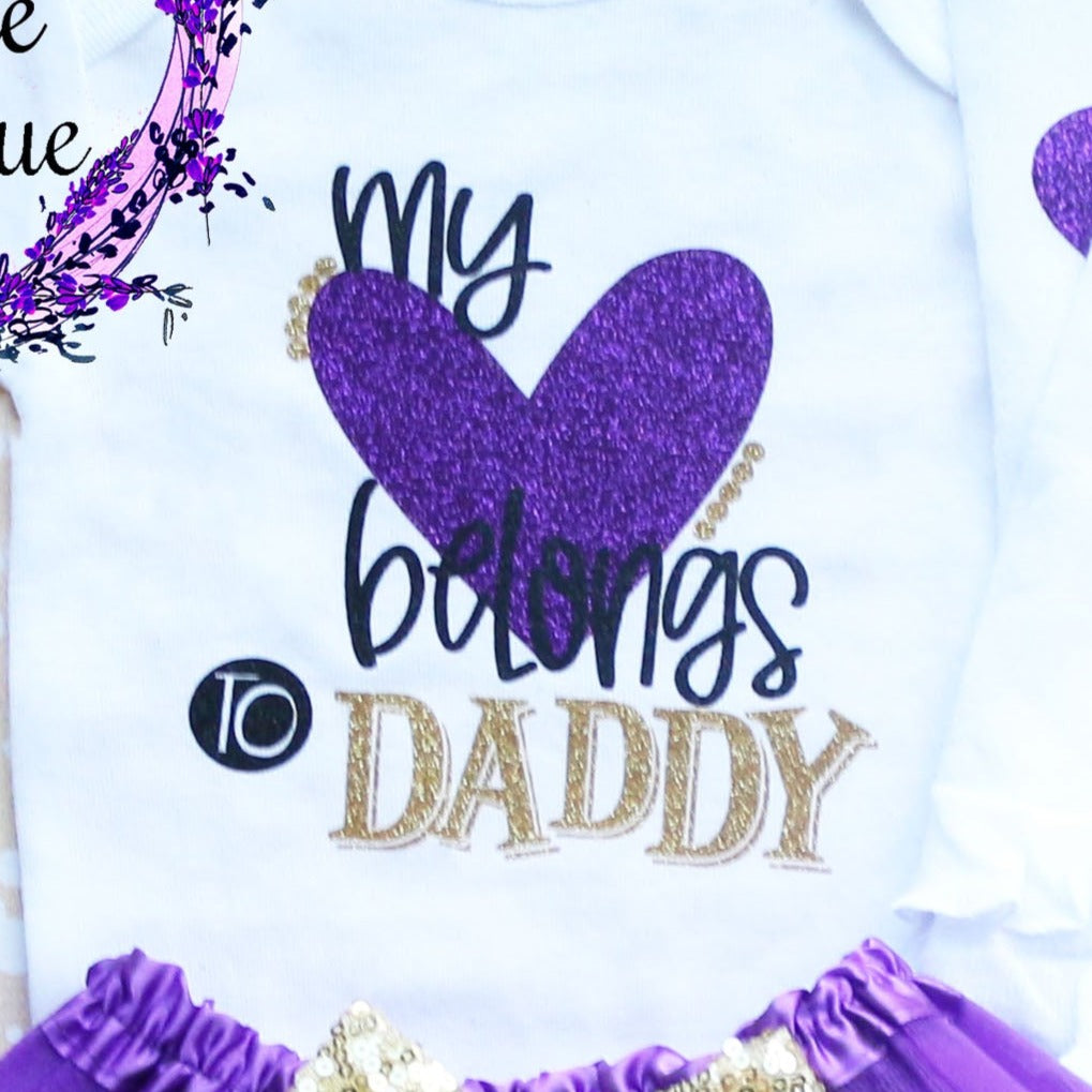 My Heart Belongs To Daddy Baby Tutu Outfit