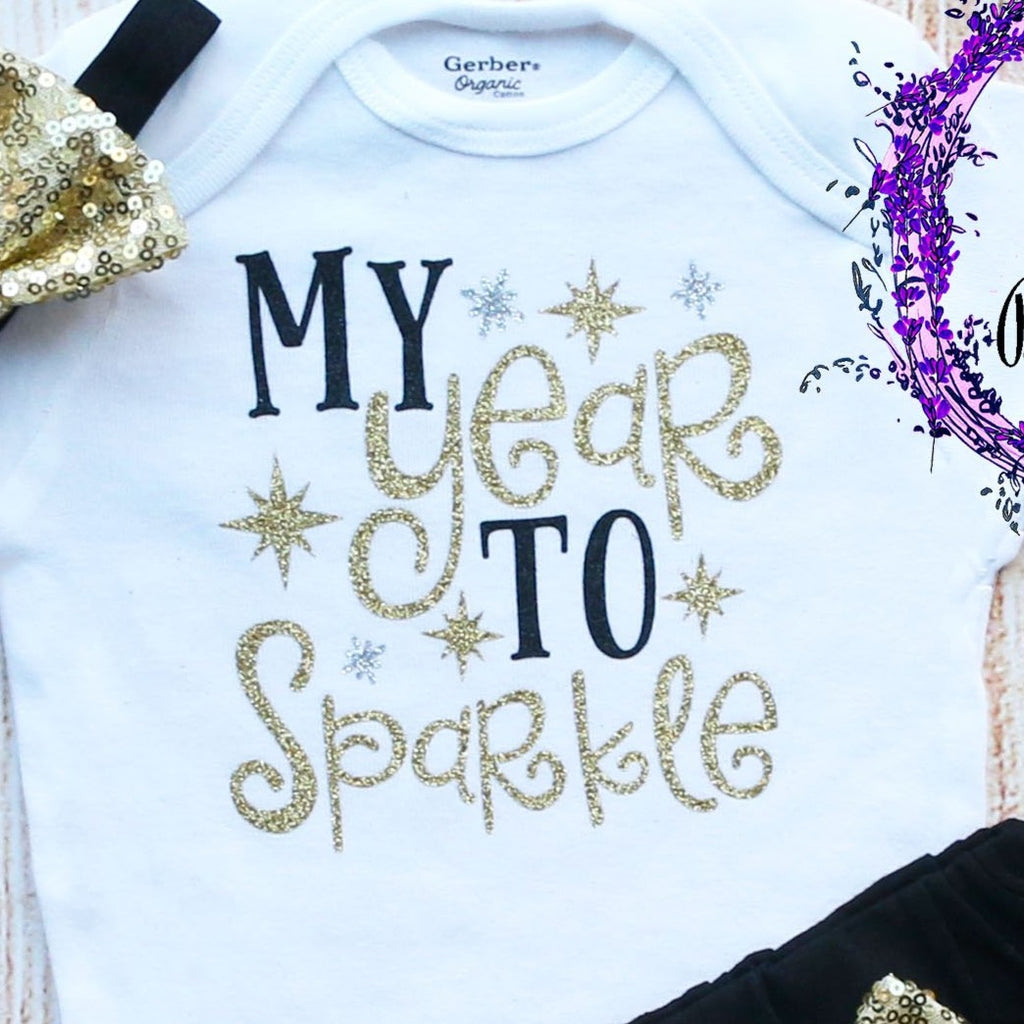My Year To Sparkle Baby Shorts Outfit