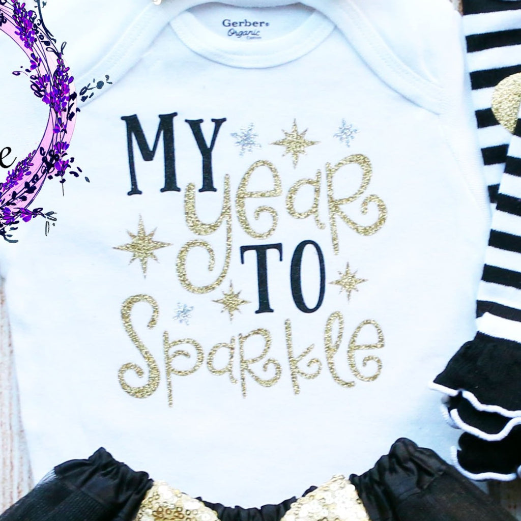 My Year To Sparkle Baby Tutu Outfit