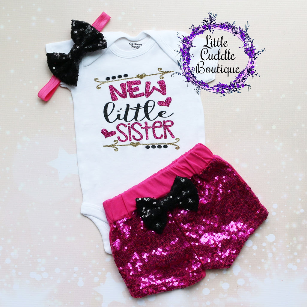 Little Sister Baby Shorts Outfit