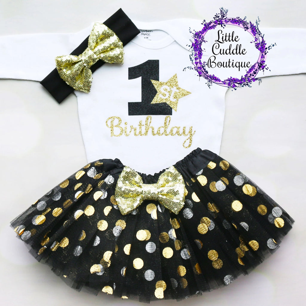 New Year's First Birthday Tutu Outfit
