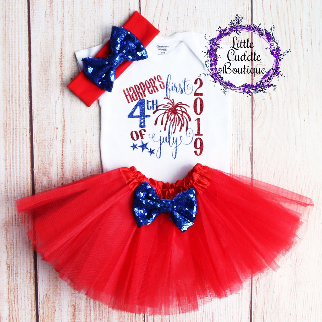 Personalized First 4th of July Tutu Outfit