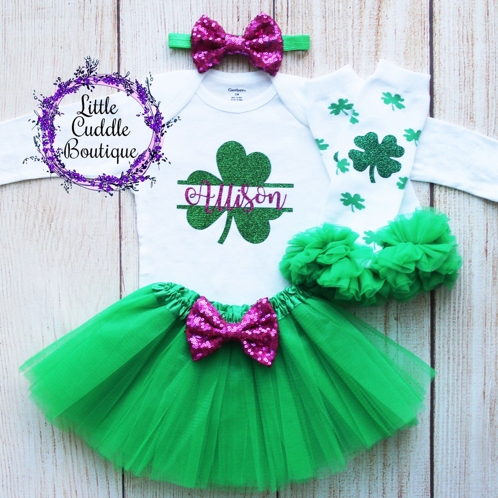 Personalized 1st Saint Patrick's Day Tutu Outfit