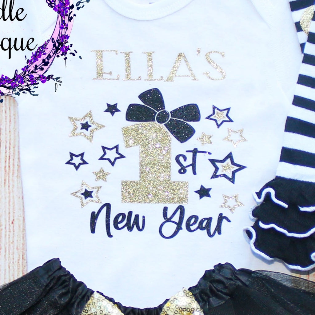 Personalized 1st New Year's Baby Tutu Outfit