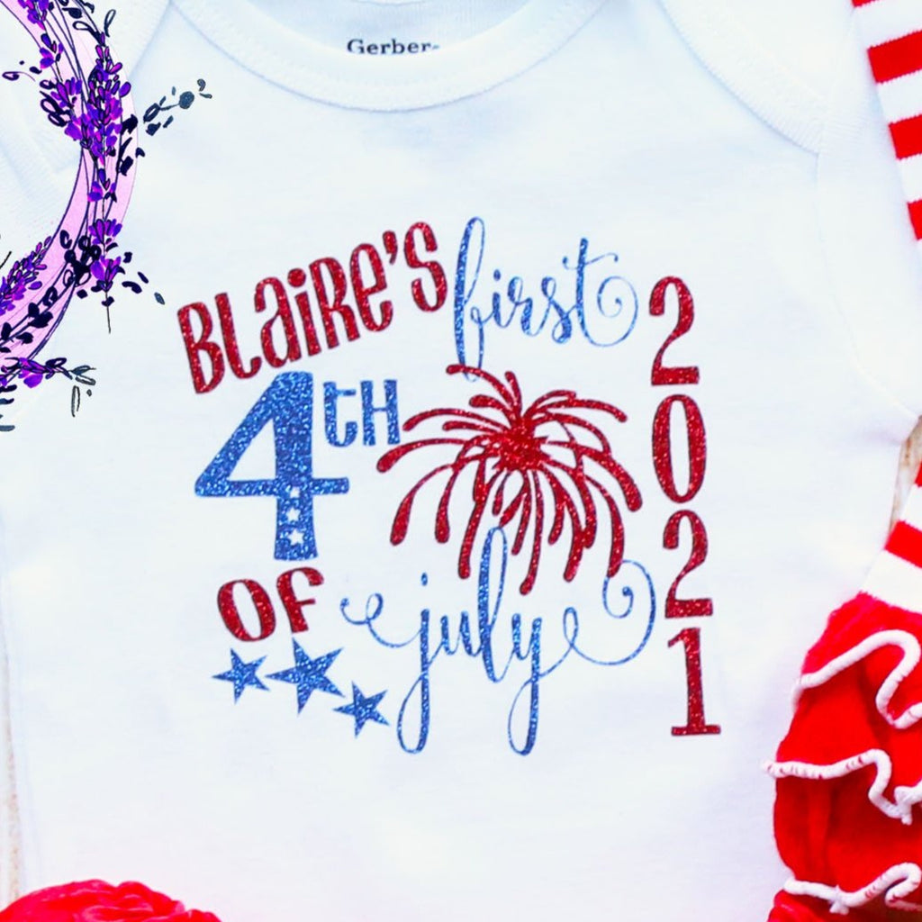 Personalized 2021 First 4th of July Tutu Outfit