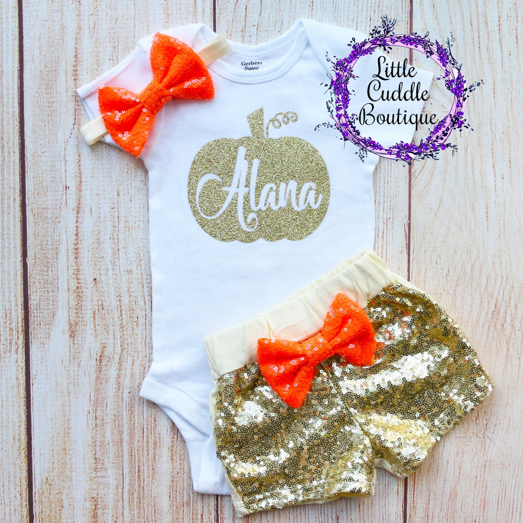 Personalized Pumpkin Halloween Outfit