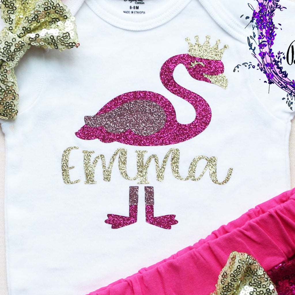 Personalized Flamingo Shorts Outfit