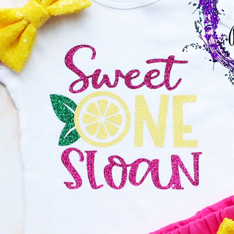 Personalized Pink Lemonade First Birthday Shorts Outfit