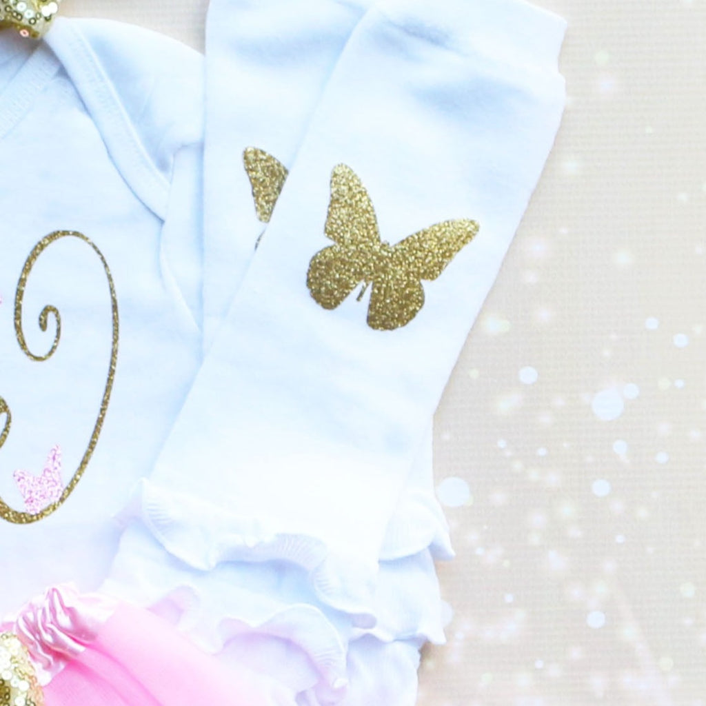 Butterfly First Birthday Baby Tutu Outfit