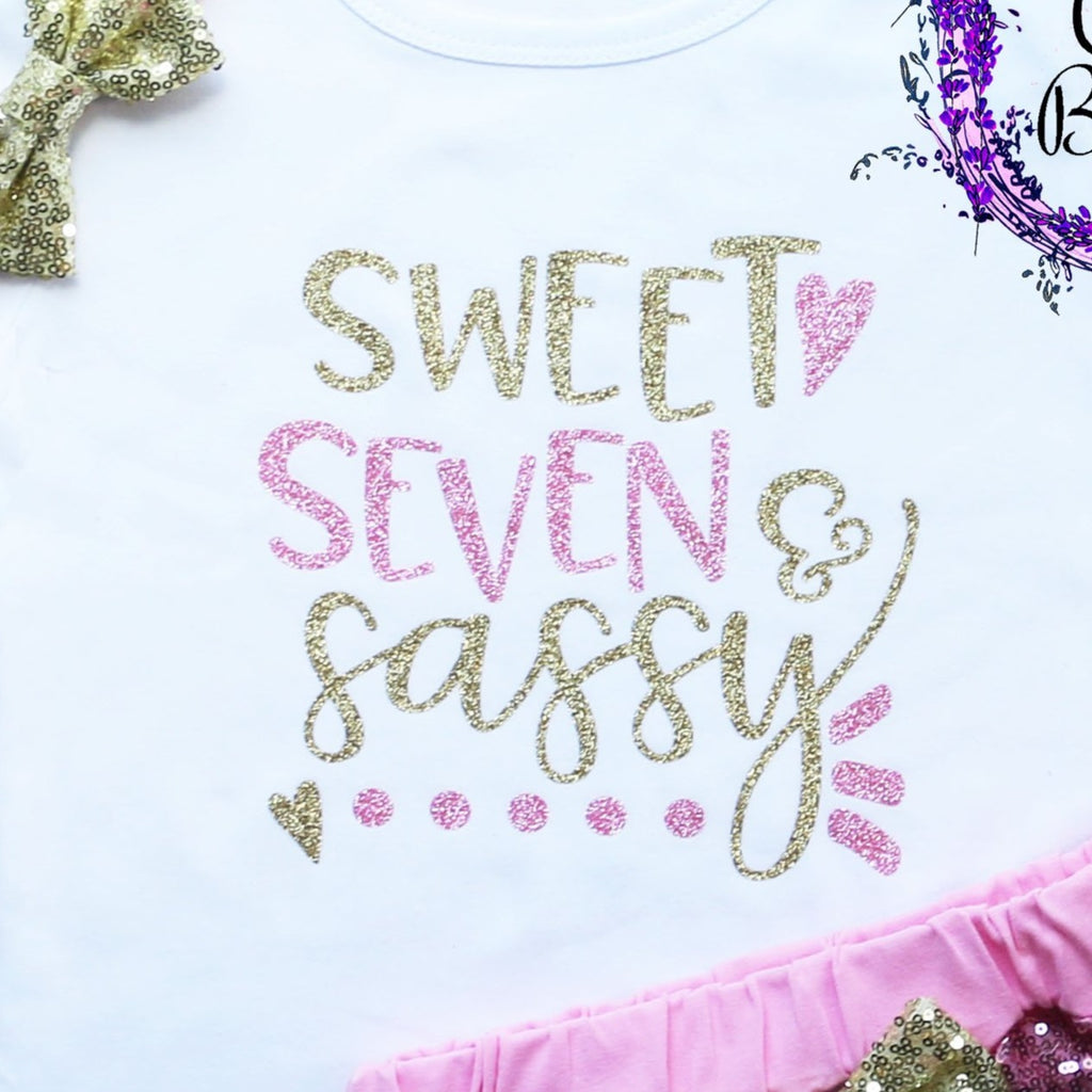 Sweet Seven & Sassy Birthday Shorts Outfit