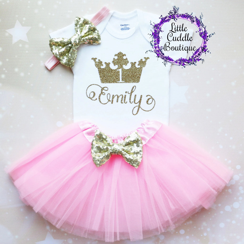 Personalized Princess Birthday Tutu Outfit