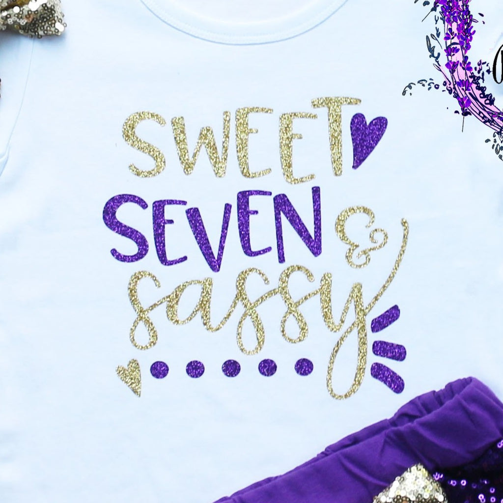 Sweet Seven & Sassy Birthday Shorts Outfit