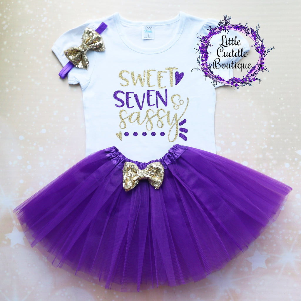 Sweet Seven & Sassy Birthday Tutu Outfit