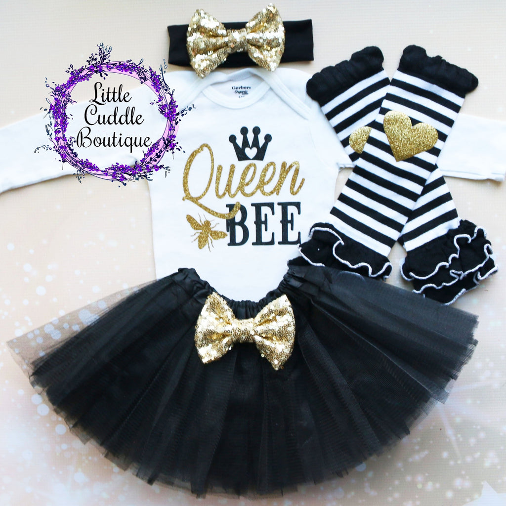 Queen Bee Baby Tutu Outfit