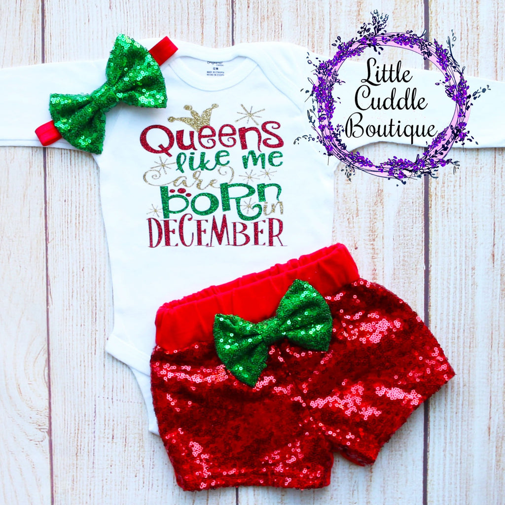 Queens Like Me Are Born In December Birthday Shorts Outfit