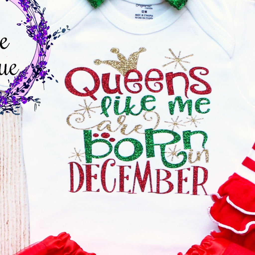 Queens Like Me Are Born In December Birthday Tutu Outfit