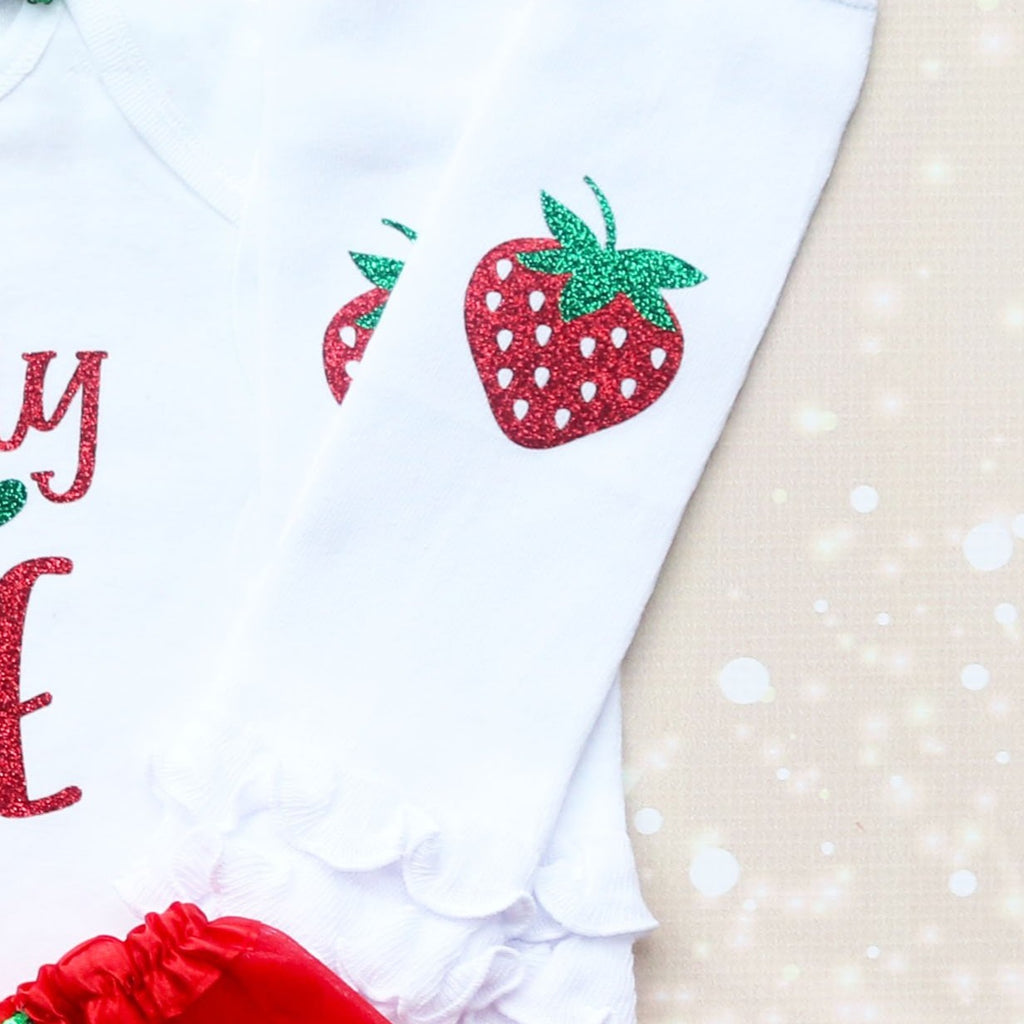 Halfway To One Strawberry Baby Tutu Outfit