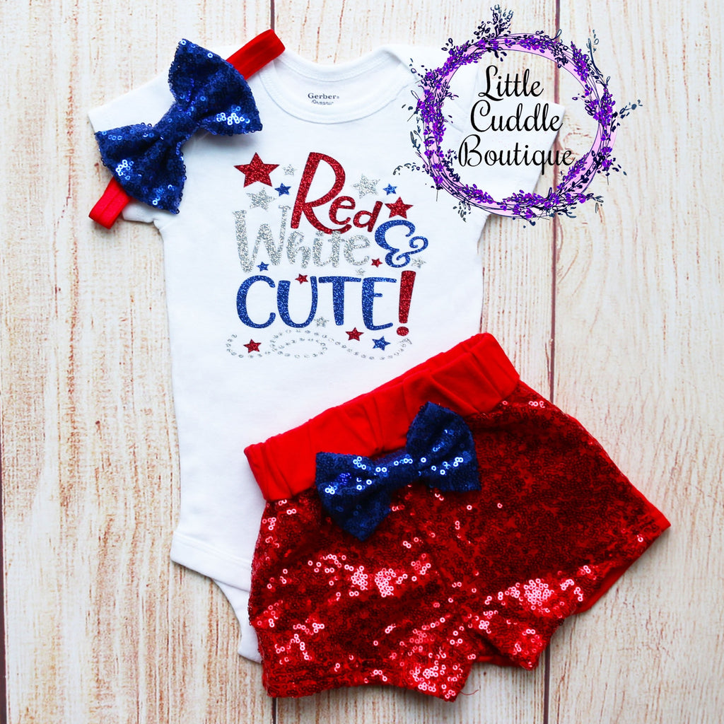 Red White & Cute Fourth of July Outfit