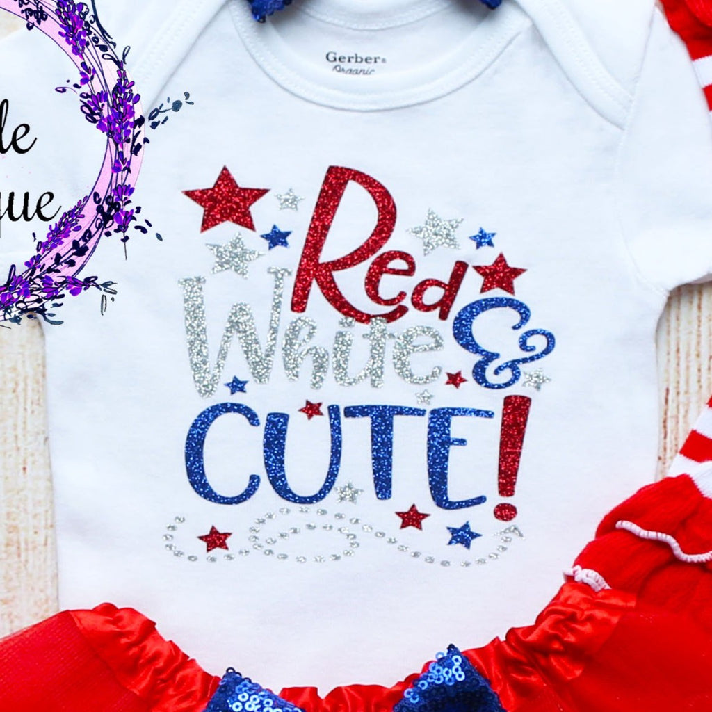 Red White & Cute Baby Tutu Outfit