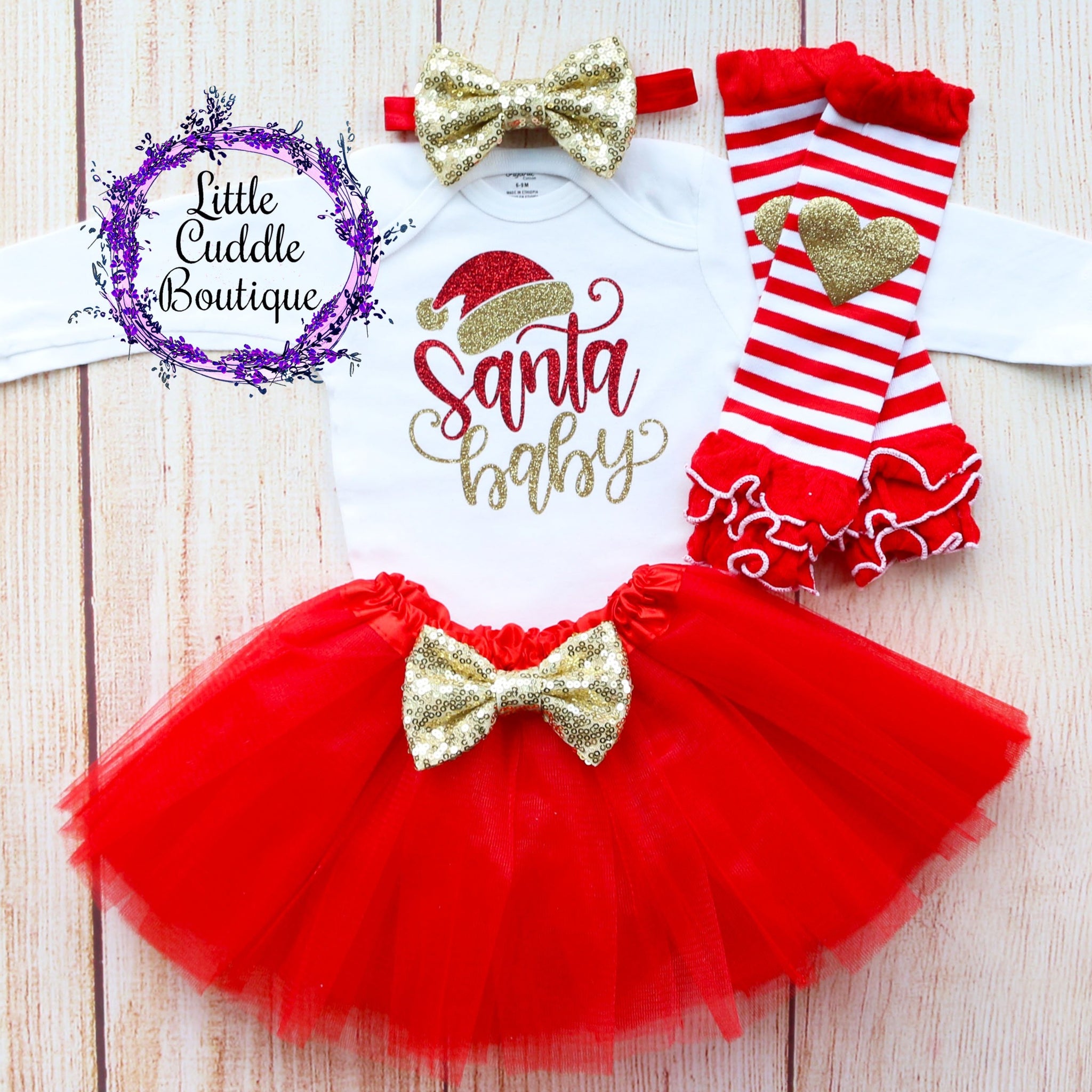 infant christmas tutu dress Disco Christmas Long Sleeve Tutu Bodysuit Baby Holiday Grace and Bo
