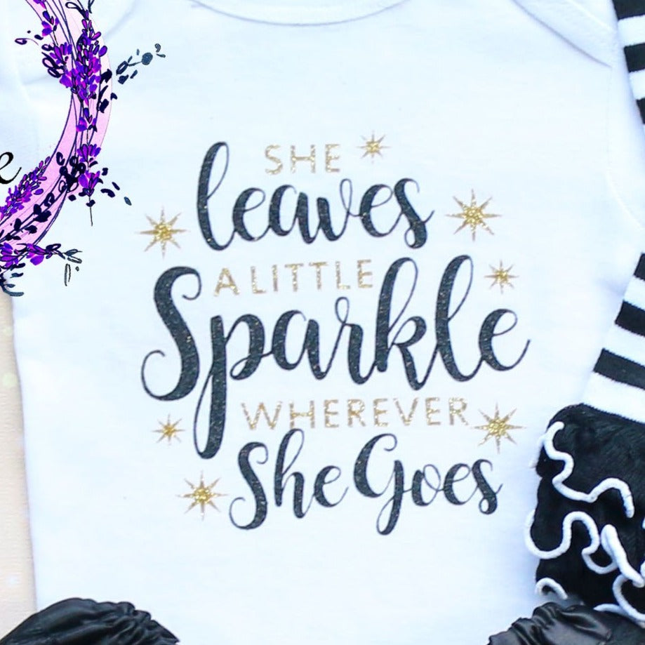 She Leaves A Little Sparkle Wherever She Goes Baby Tutu Outfit