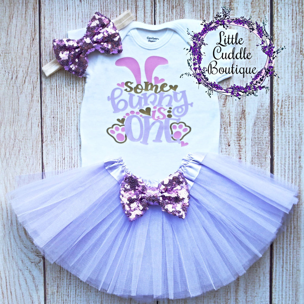 Some Bunny Is One Easter Tutu Outfit