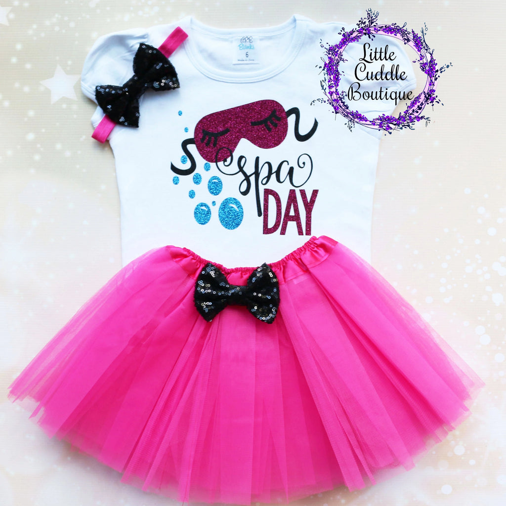 Spa Day Girl Tutu Outfit