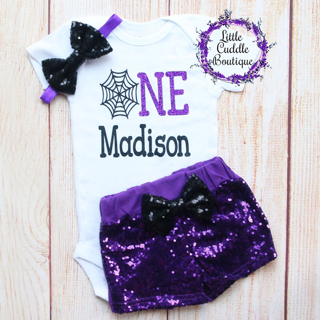 Personalized Halloween First Birthday Outfit