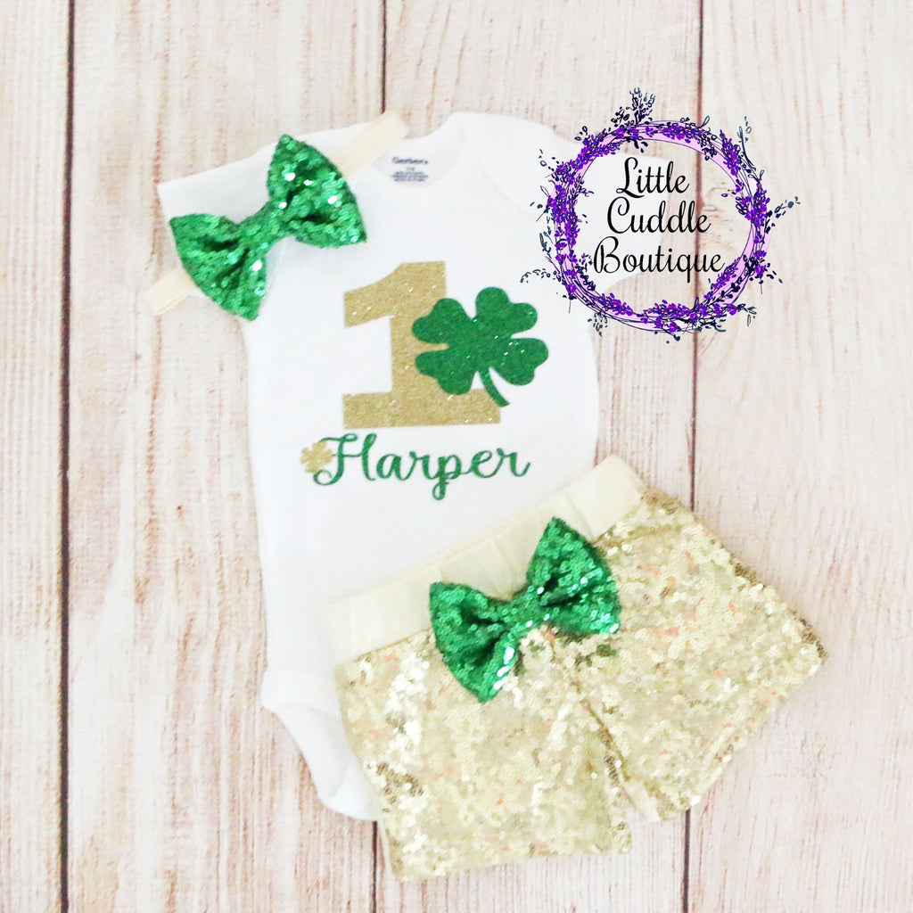 Personalized St. Patrick's Day Birthday Shorts Outfit