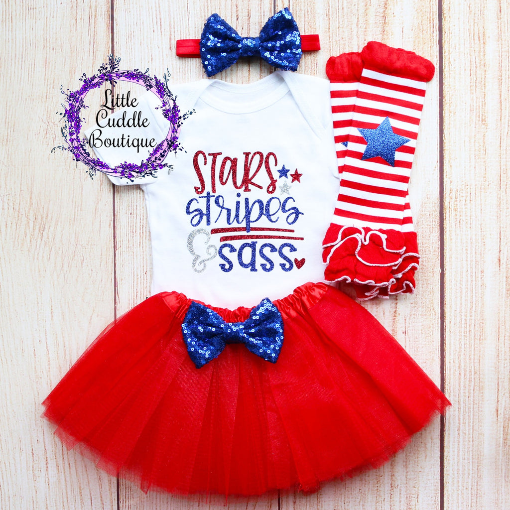 Stars Stripes & Sass Fourth Of July Tutu Outfit