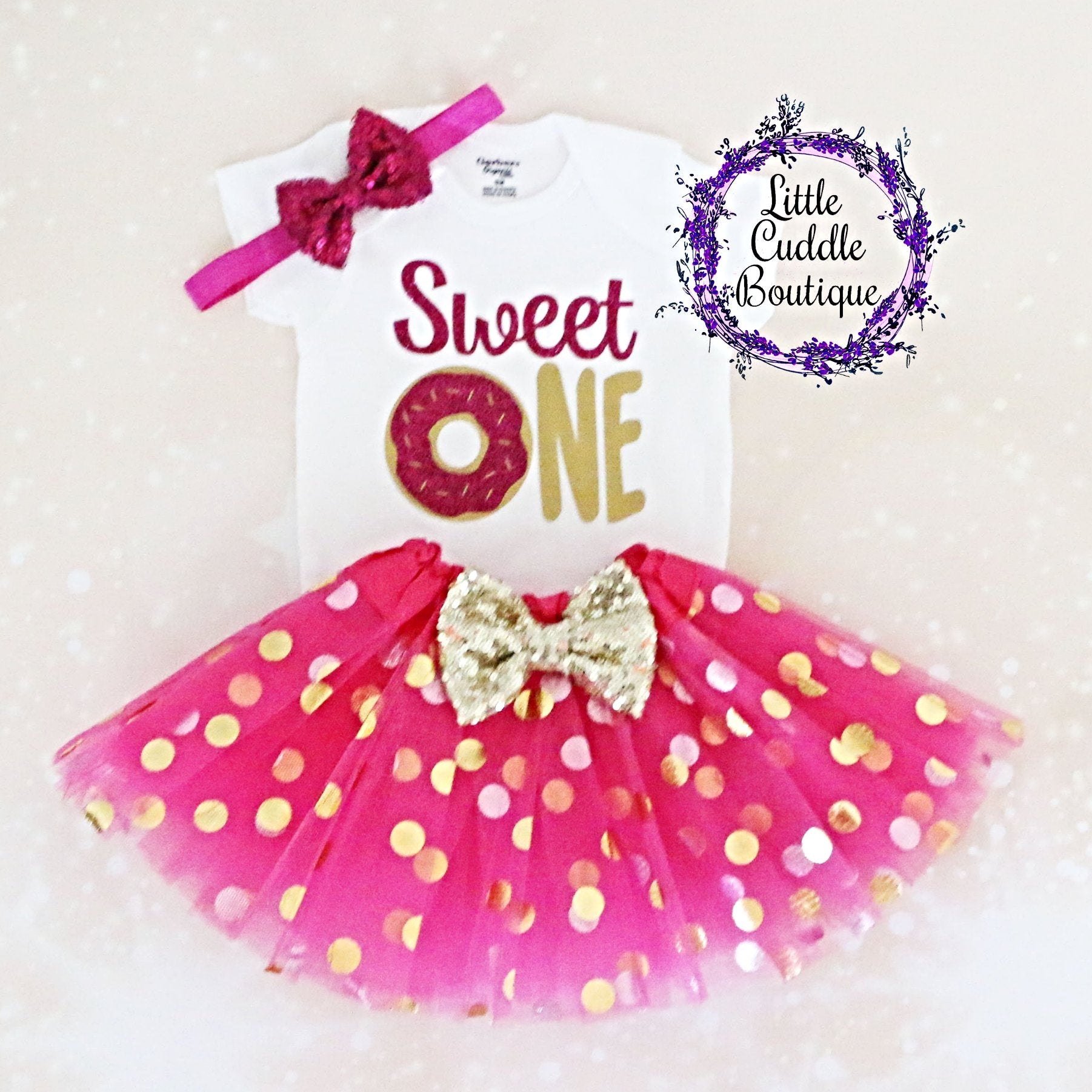 Sweet One First Birthday Tutu Outfit-Little Cuddle Boutique Onesie Only-Long Sleeve / 3-6 Months Sweet One First Birthday Tutu Outfit-Little Cuddle Boutique Onesie Only-Long Sleeve / 3-6 Months