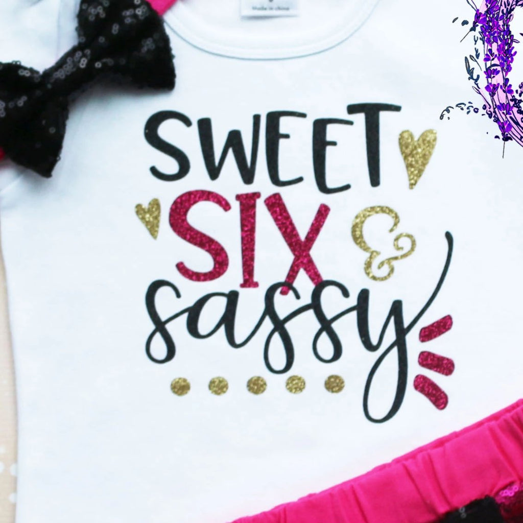 Sweet Six & Sassy Birthday Shorts Outfit