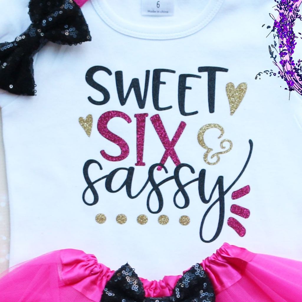 Sweet Six & Sassy Birthday Tutu Outfit