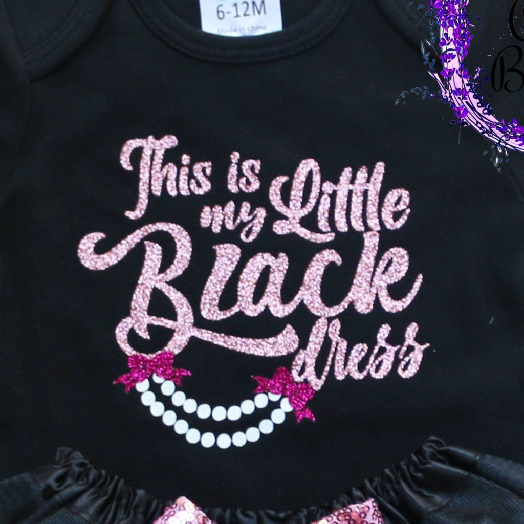 This is My Little Black Dress Baby Tutu Outfit