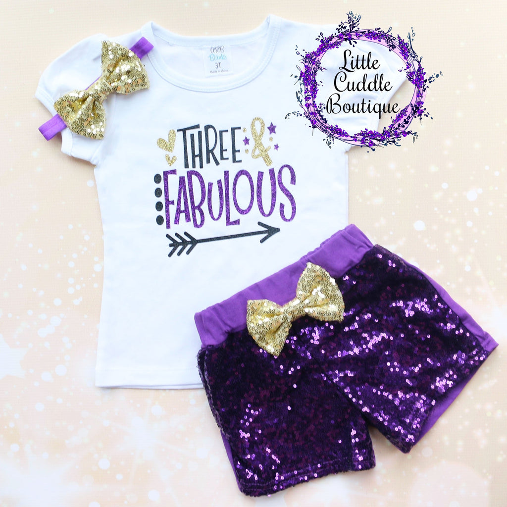 Three & Fabulous Birthday Shorts Outfit