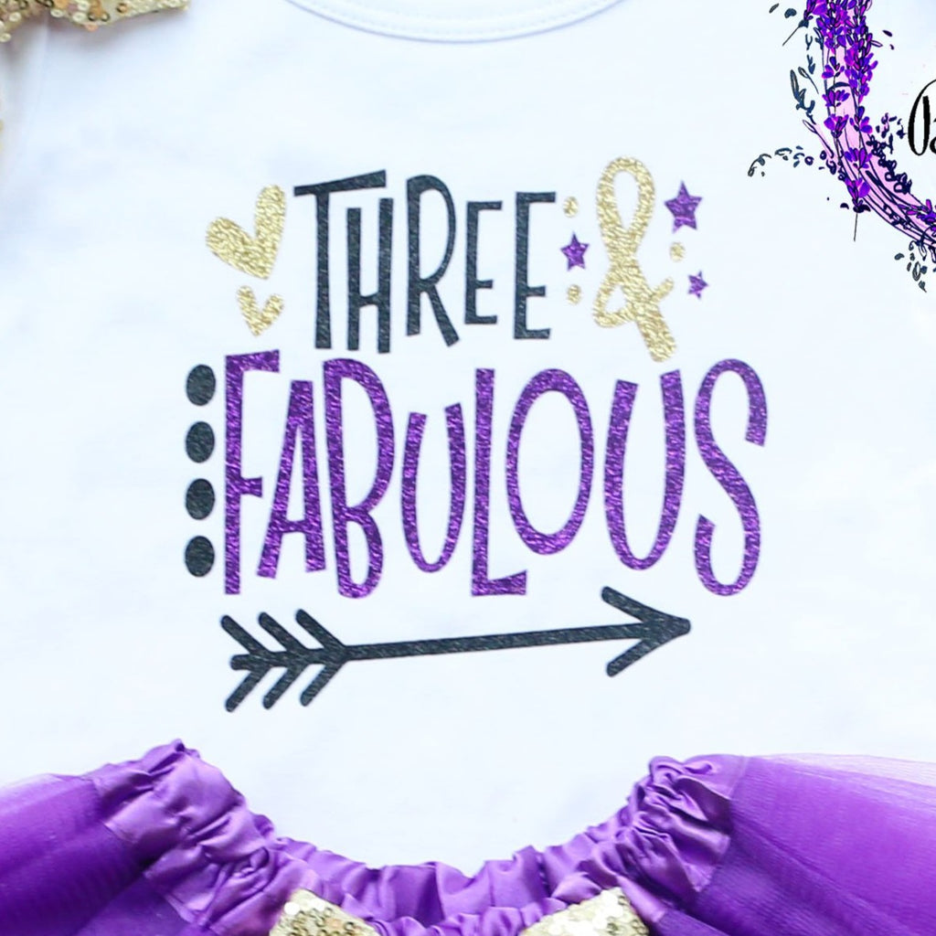 Three & Fabulous 3rd Birthday Tutu Outfit