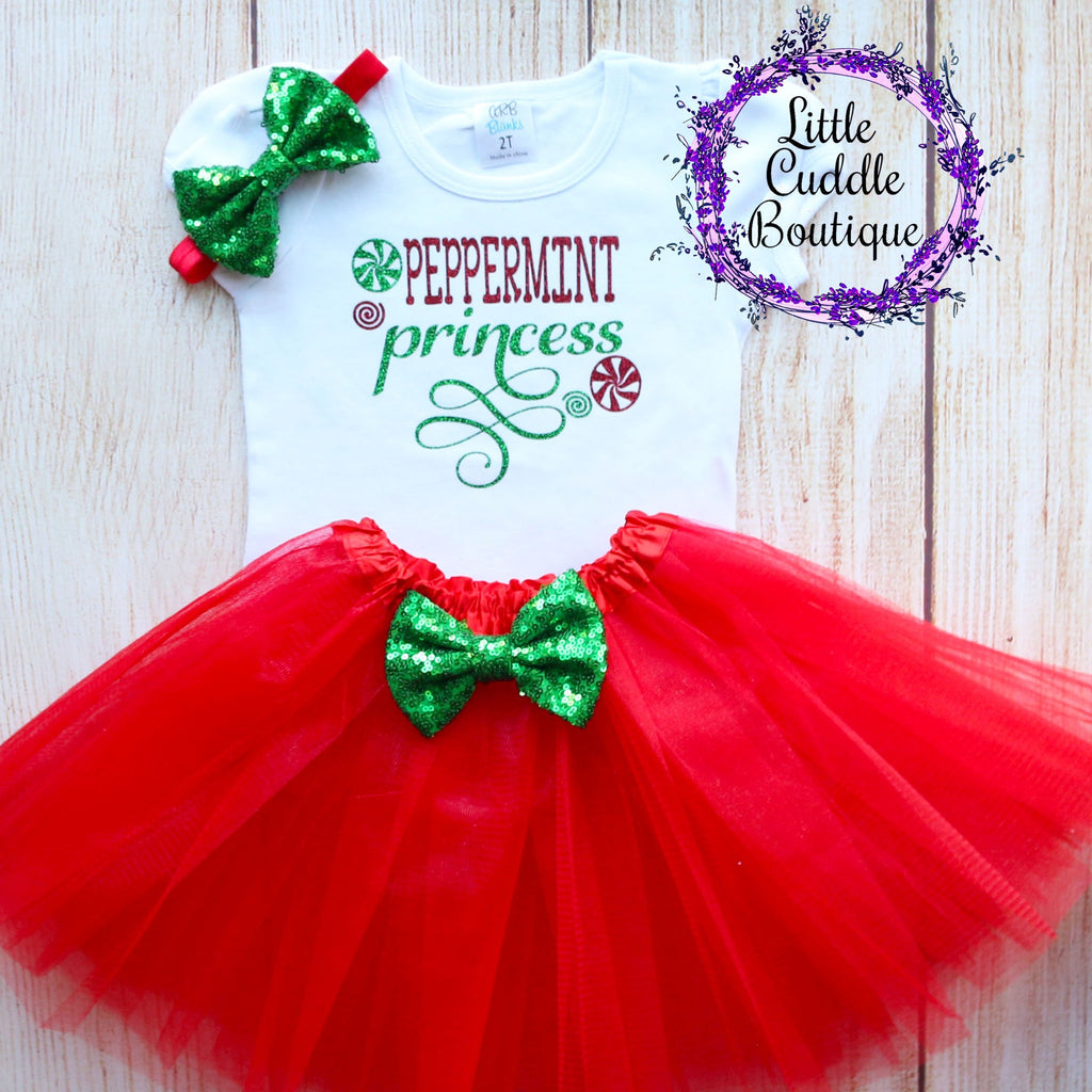 Peppermint Princess Toddler Tutu Outfit