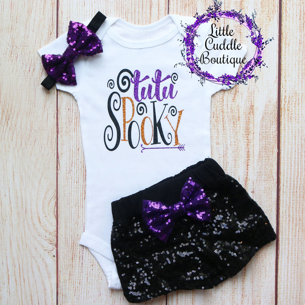 Tutu Spooky Baby Shorts Outfit