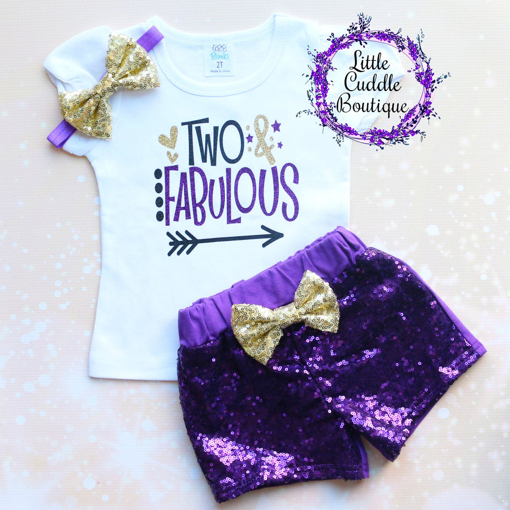 Two & Fabulous 2nd Birthday Shorts Outfit