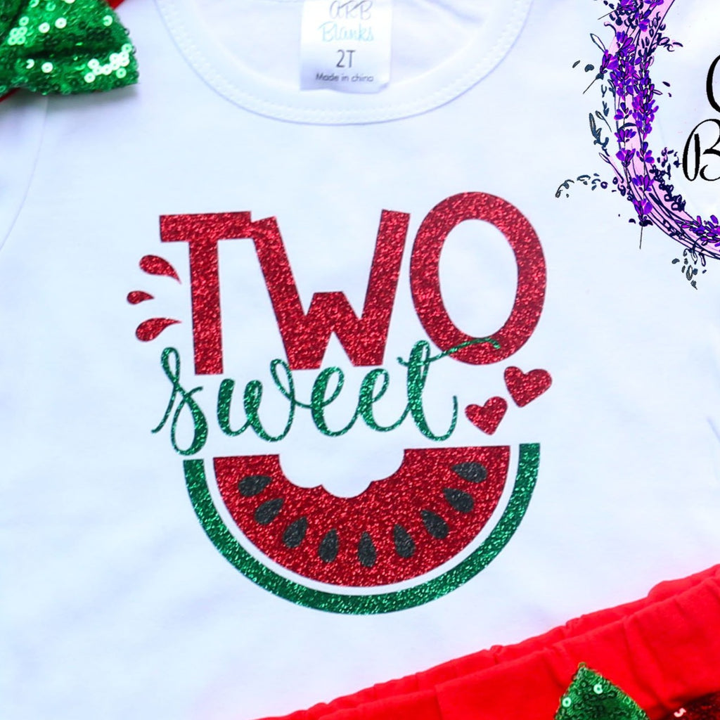 Two Sweet Watermelon Second Birthday Shorts Outfit