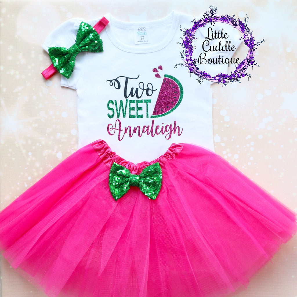 Two Sweet Watermelon Second Birthday Tutu Outfit