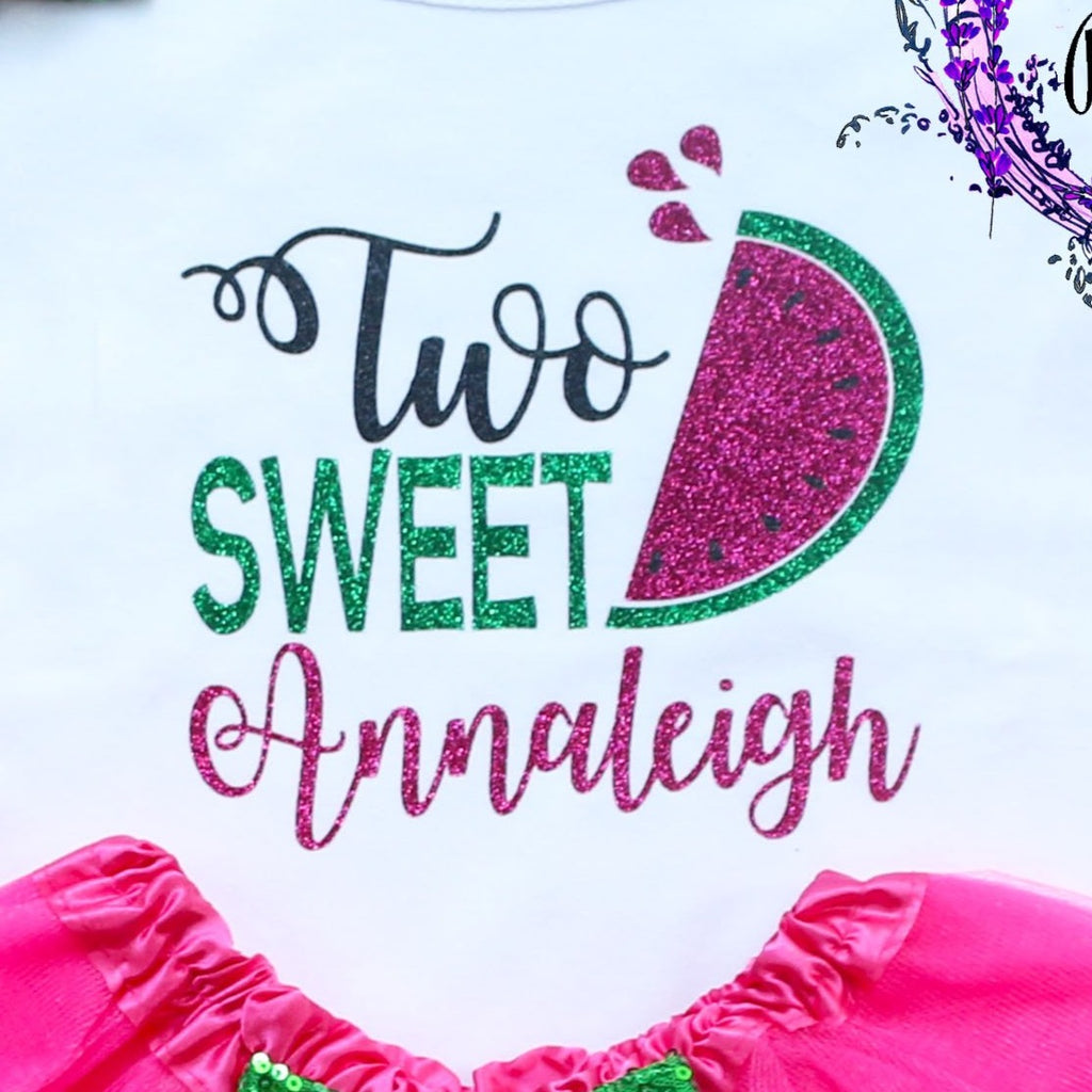 Two Sweet Watermelon Second Birthday Tutu Outfit
