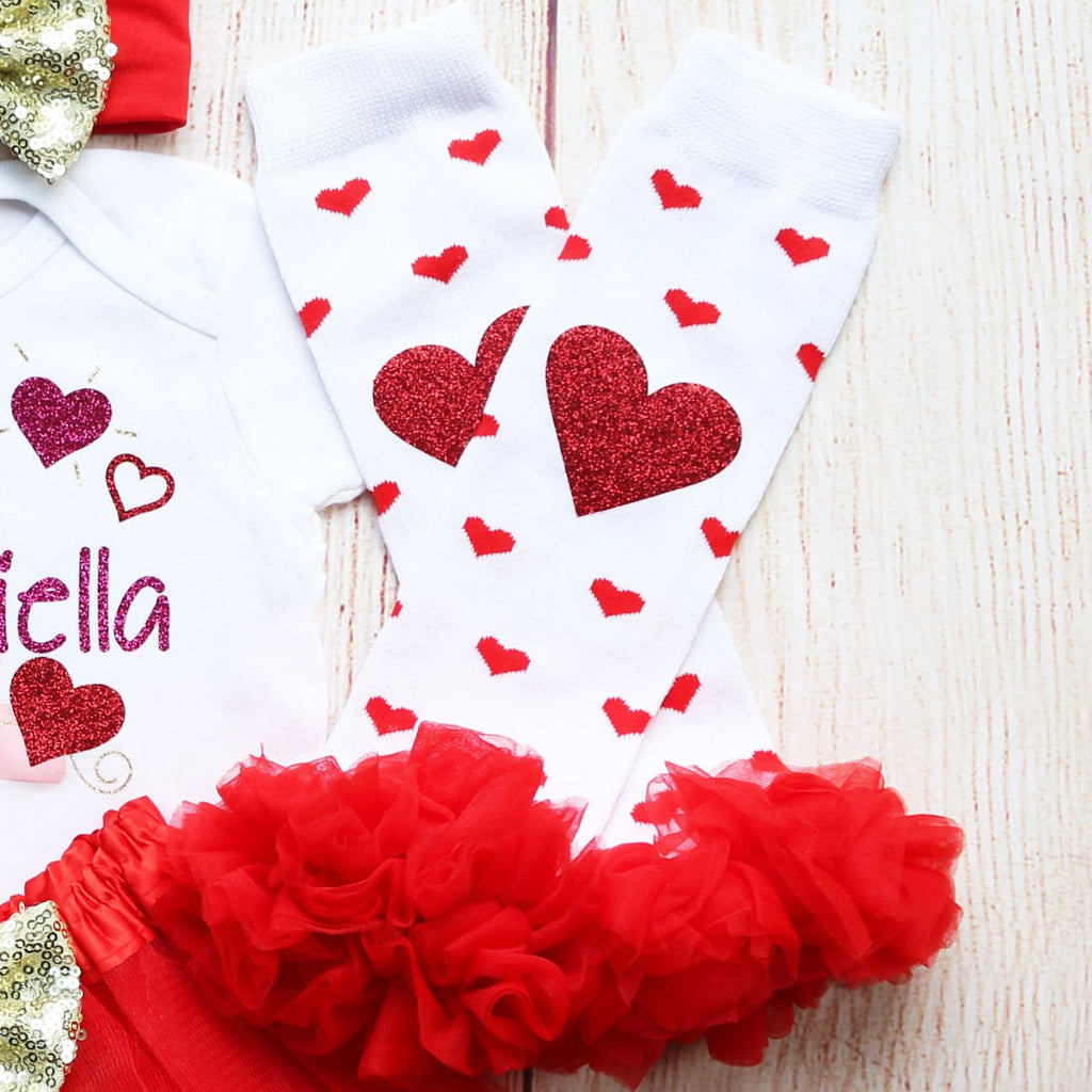 Personalized Valentine's Day 1st Birthday Girl Outfit